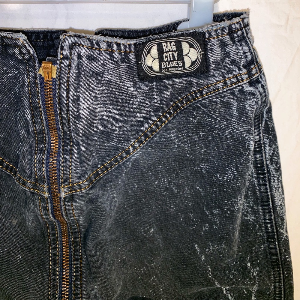 VINTAGE RARE RAG CITY BLUES HIGH WAIST ZIP AROUND
